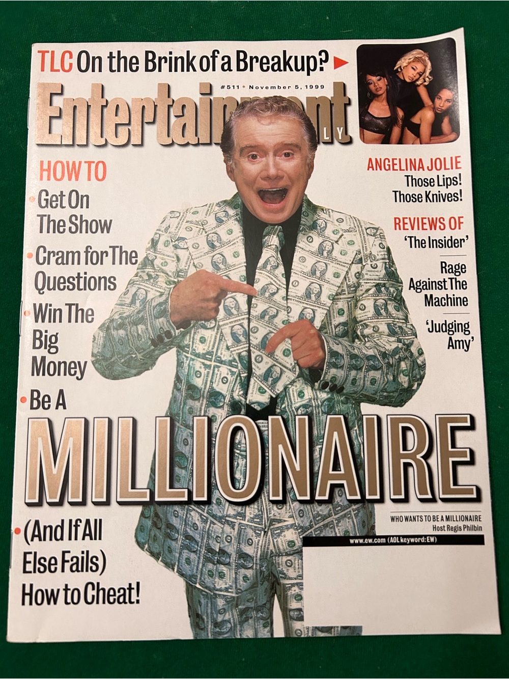 Entertainment Weekly Magazine #511 November 1999 Angelina Jolie Marlboro Man TLC